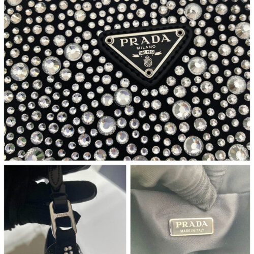 High Quality Luxury Prada Cleo Crystal Shoulder Bag product detail