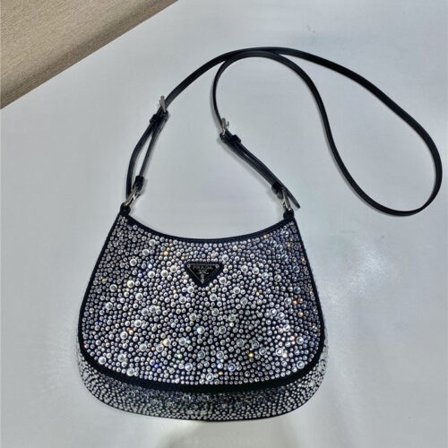 High Quality Luxury Prada Cleo Crystal Shoulder Bag product detail