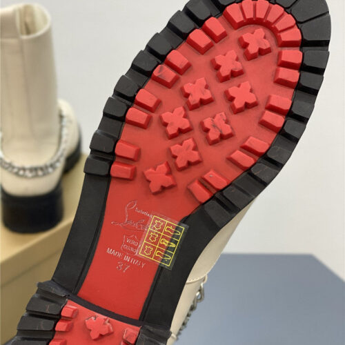 High Quality Luxury Christian Louboutin Chain Ankle Boots Red Sole Boots product detail