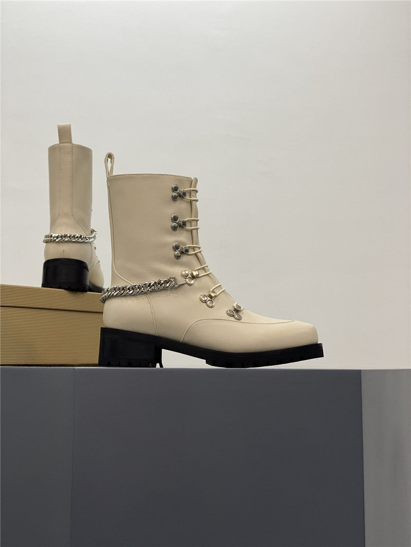 High Quality Luxury Christian Louboutin Chain Ankle Boots Red Sole Boots product detail
