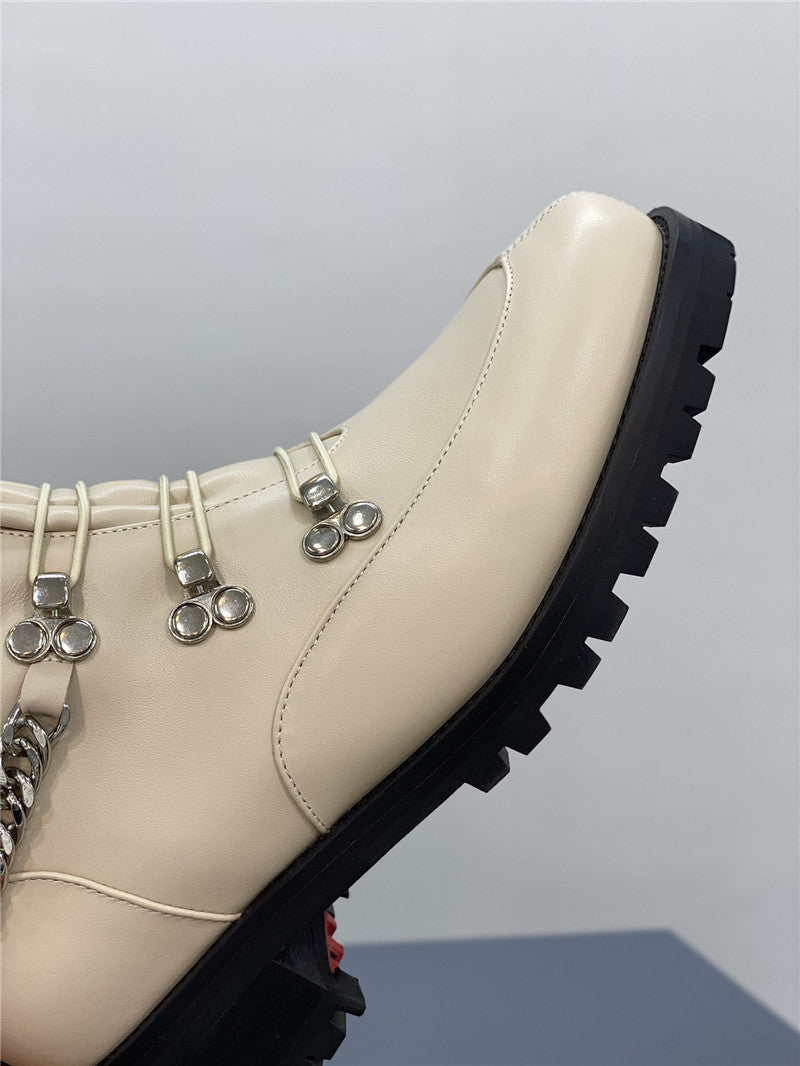 High Quality Luxury Christian Louboutin Chain Ankle Boots Red Sole Boots product detail