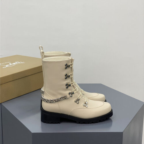 High Quality Luxury Christian Louboutin Chain Ankle Boots Red Sole Boots product detail