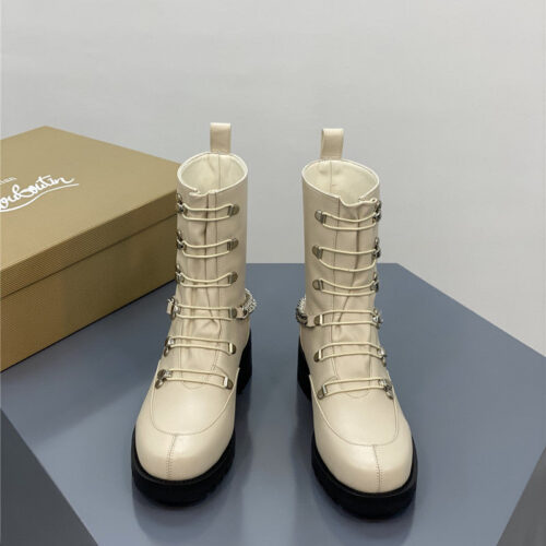 High Quality Luxury Christian Louboutin Chain Ankle Boots Red Sole Boots alternate view
