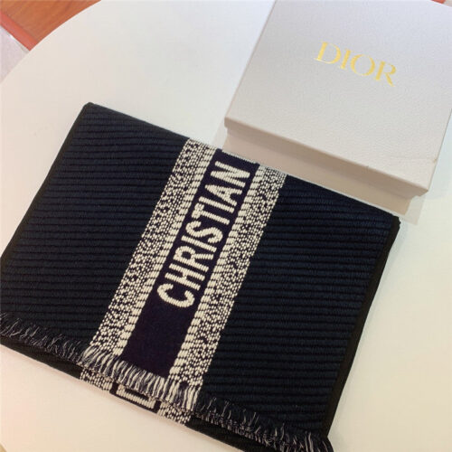 High Quality Luxury Dior Oblique Printed Double-Sided Scarf product detail
