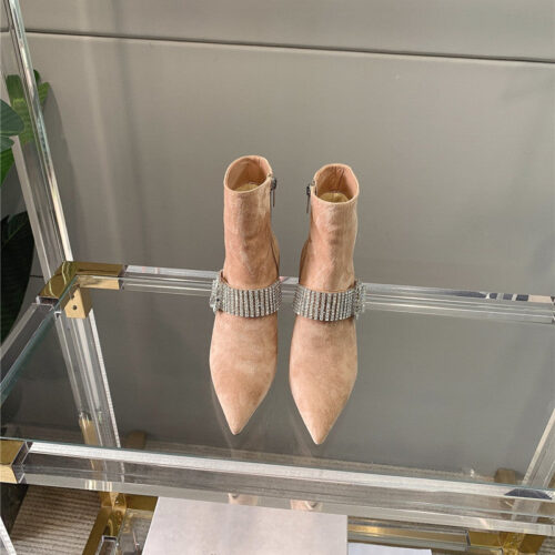 High Quality Luxury Jimmy Choo Rhinestone High-Heeled Boots – Style 37719 product detail