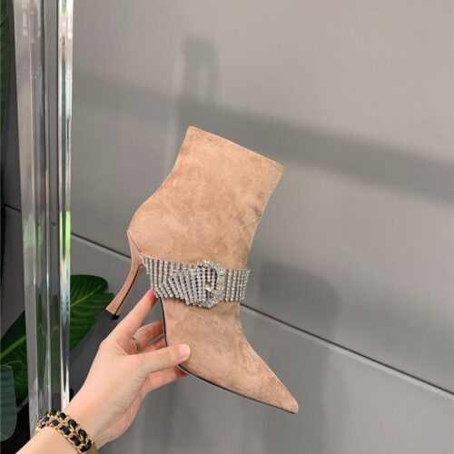 High Quality Luxury Jimmy Choo Rhinestone High-Heeled Boots – Style 37719 product detail