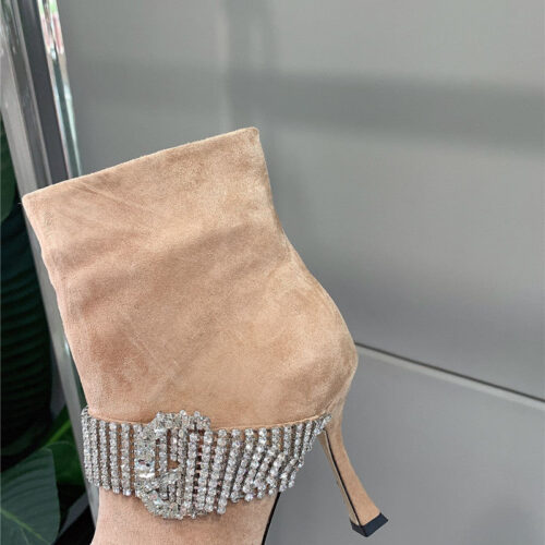 High Quality Luxury Jimmy Choo Rhinestone High-Heeled Boots – Style 37719 product detail