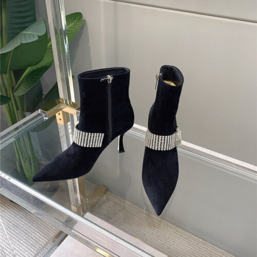 High Quality Luxury Jimmy Choo Rhinestone High-Heeled Boots alternate view