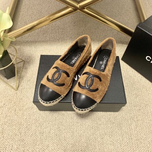 High Quality Luxury Chanel Classic Plush Logo Shoes – Style 43110 alternate view