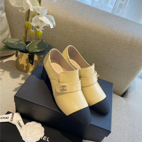 High Quality Luxury Chanel Chunky Heel Shoes