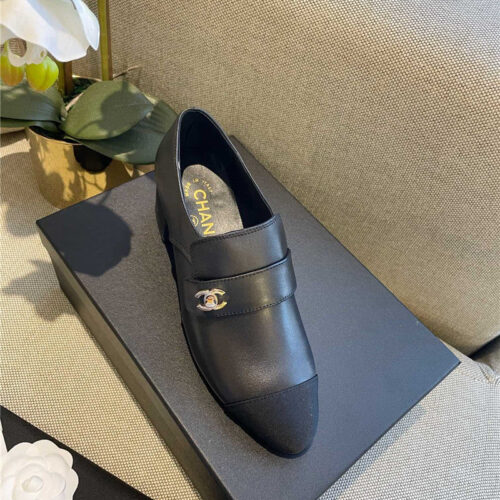 High Quality Luxury Chanel Chunky Heel Shoes – Style 72742 product detail