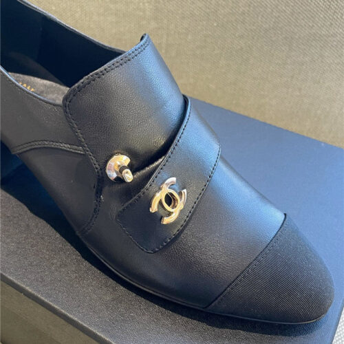 High Quality Luxury Chanel Chunky Heel Shoes – Style 72742 product detail