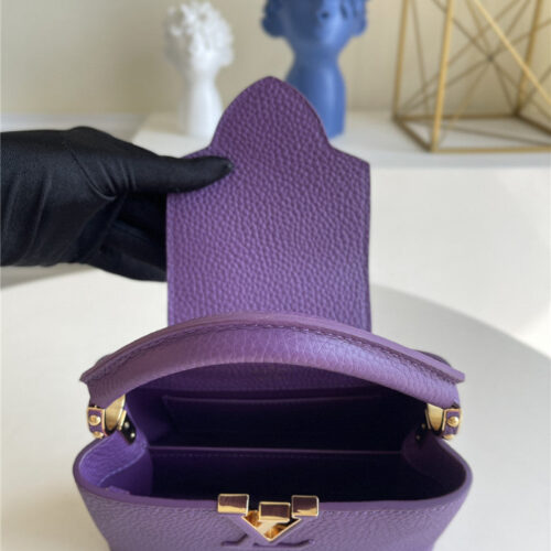 High Quality Luxury Louis Vuitton Capucines Mini Bag Purple product detail