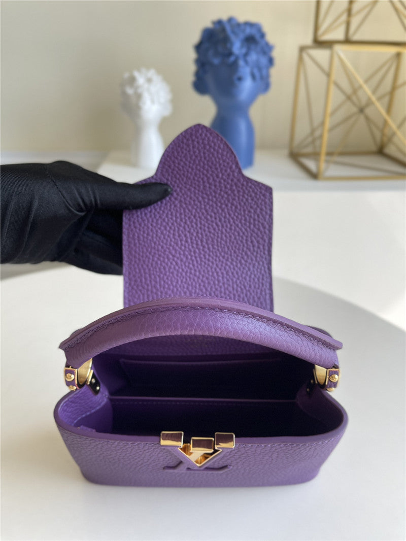 High Quality Luxury Louis Vuitton Capucines Mini Bag Purple product detail