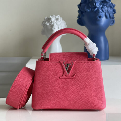 High Quality Luxury Louis Vuitton Capucines Mini Bag Red – Style 47572