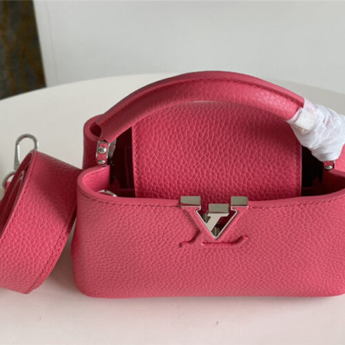 High Quality Luxury Louis Vuitton Capucines Mini Bag Red – Style 47572 product detail