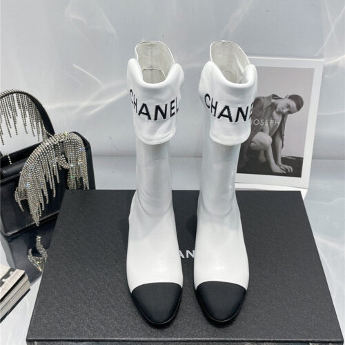High Quality Luxury Chanel Embroidered Long Boots alternate view