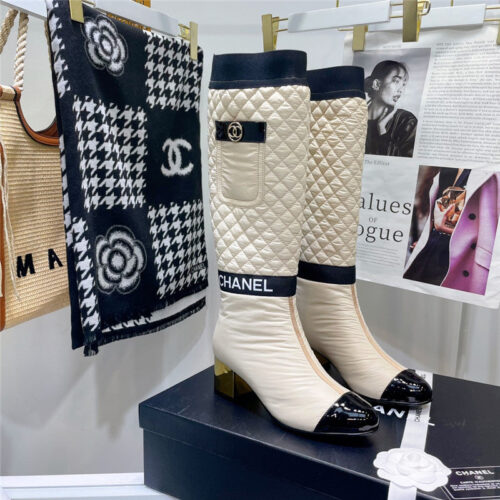 High Quality Luxury Chanel Down Long Boots – Style 48550