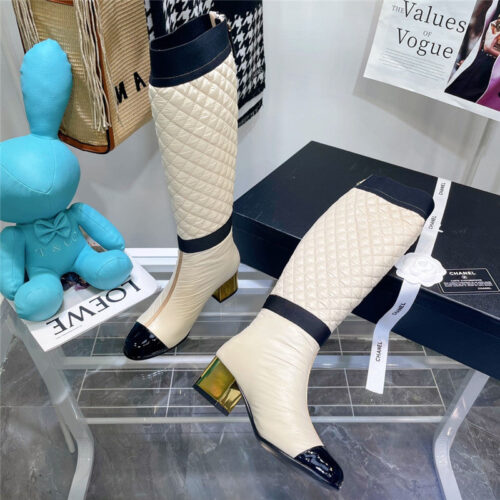 High Quality Luxury Chanel Down Long Boots – Style 48550 product detail