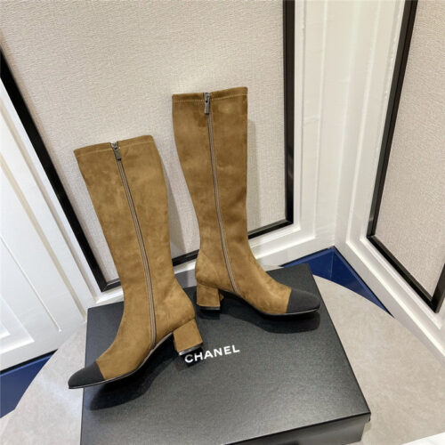 High Quality Luxury Chanel Thick Heel Stretch Long Boots product detail