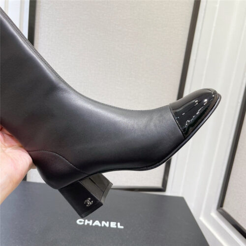 High Quality Luxury Chanel Thick Heel Stretch Long Boots – Style 81094 product detail
