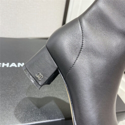 High Quality Luxury Chanel Thick Heel Stretch Long Boots – Style 81094 product detail