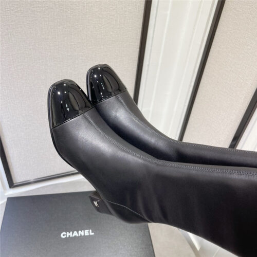 High Quality Luxury Chanel Thick Heel Stretch Long Boots – Style 81094 product detail