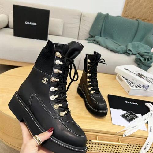 High Quality Luxury Chanel Coco Tall Boots – Style 27238 alternate view