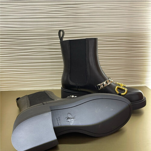 High Quality Luxury Gucci New Horse Buckle Ankle Boots product detail