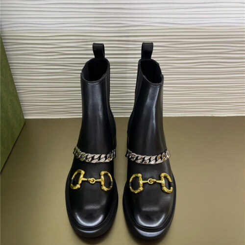 High Quality Luxury Gucci New Horse Buckle Ankle Boots product detail