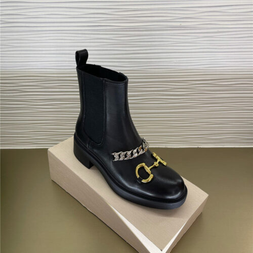 High Quality Luxury Gucci New Horse Buckle Ankle Boots product detail