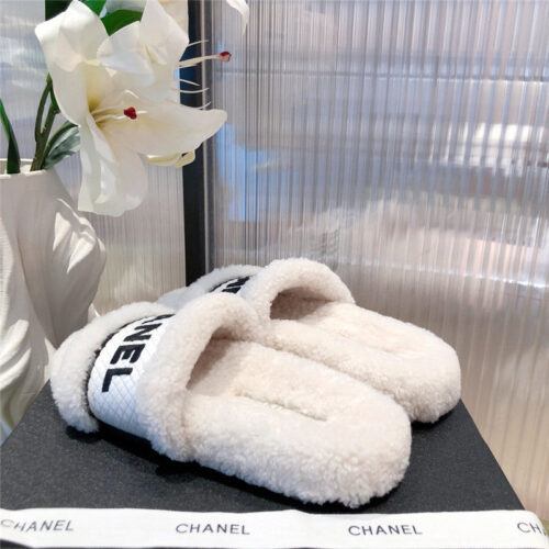 High Quality Luxury Chanel Lamb Wool Slippers – Style 56870 product detail