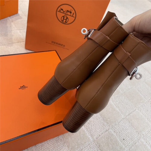 High Quality Luxury Hermes Kelly High Heel Ankle Boots product detail