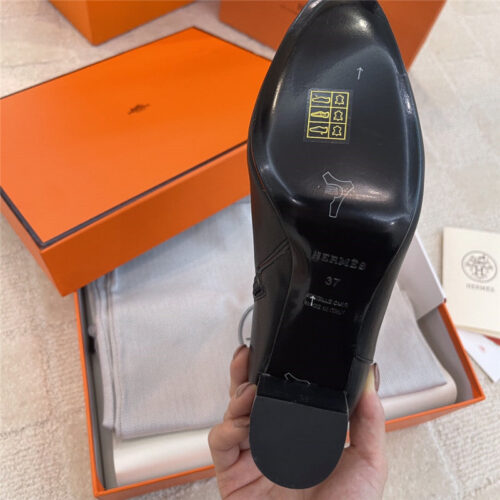 High Quality Luxury Hermes Kelly High Heel Ankle Boots – Style 89027 product detail