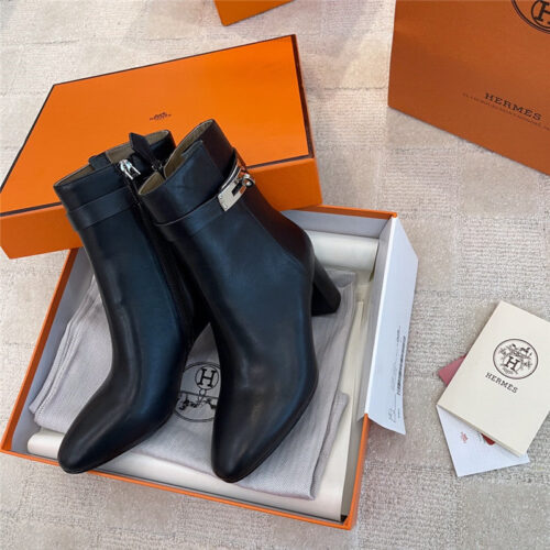 High Quality Luxury Hermes Kelly High Heel Ankle Boots – Style 89027 product detail