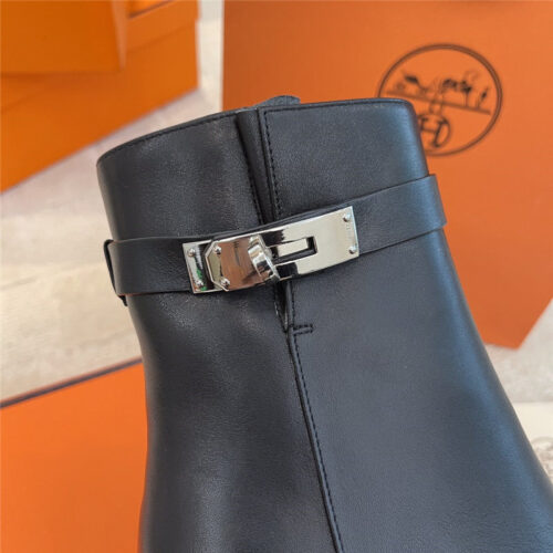 High Quality Luxury Hermes Kelly High Heel Ankle Boots – Style 89027 product detail