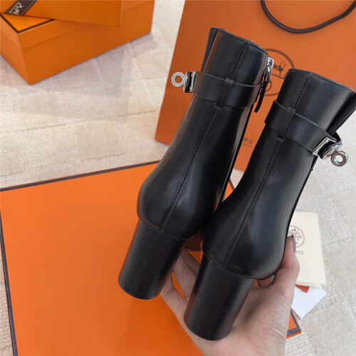 High Quality Luxury Hermes Kelly High Heel Ankle Boots – Style 89027 product detail