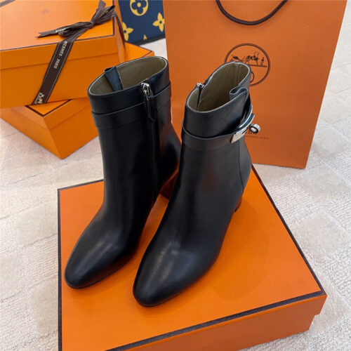 High Quality Luxury Hermes Kelly High Heel Ankle Boots – Style 89027 alternate view