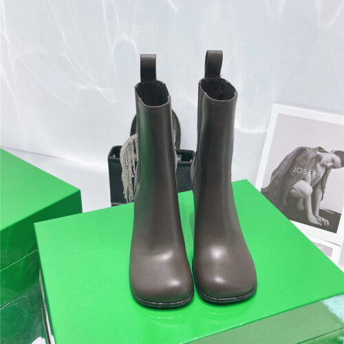 High Quality Luxury Bottega Veneta Thick Heel Round Toe Ankle Boots product detail