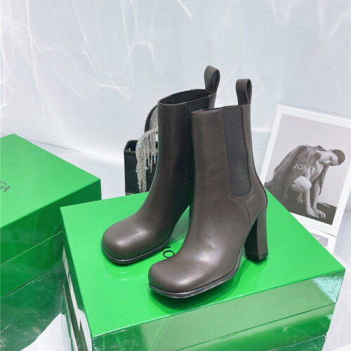 High Quality Luxury Bottega Veneta Thick Heel Round Toe Ankle Boots product detail