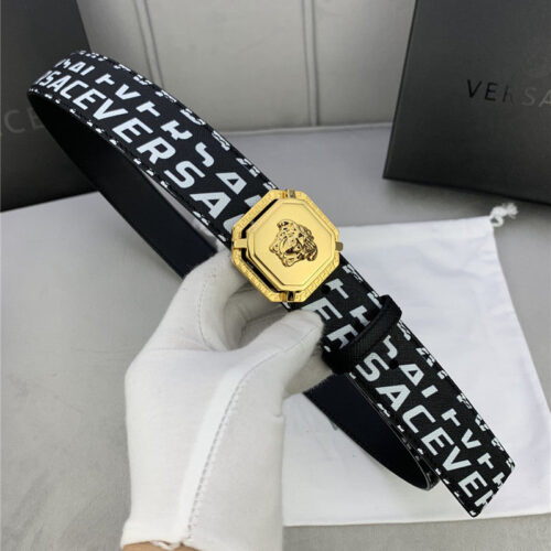High Quality Luxury Versace Signature Logo Belt – Style 45190 alternate view