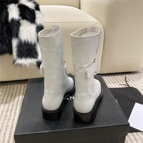 High Quality Luxury Chanel Metal Letter Logo Ankle Boots – Style 55334 product detail