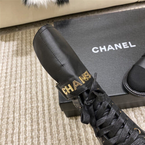 High Quality Luxury Chanel Metal Letter Logo Ankle Boots product detail