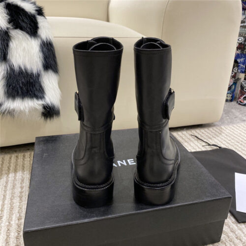 High Quality Luxury Chanel Metal Letter Logo Ankle Boots product detail