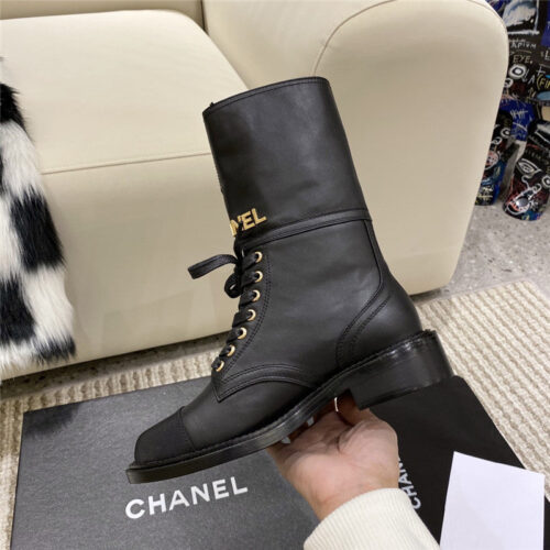 High Quality Luxury Chanel Metal Letter Logo Ankle Boots product detail