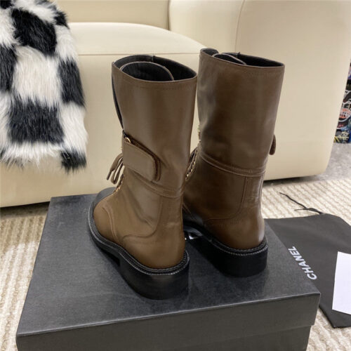 High Quality Luxury Chanel Metal Letter Logo Ankle Boots – Style 25958 product detail