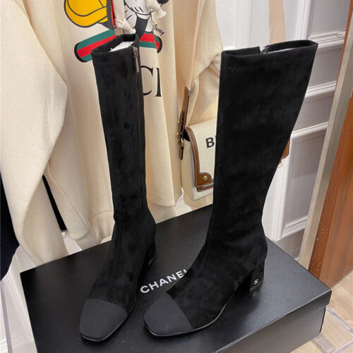 High Quality Luxury Chanel Stretch Long Boots – Style 77222 alternate view