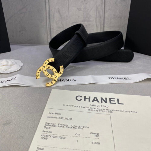High Quality Luxury Chanel Logo Classic Belt – Style 28166 alternate view
