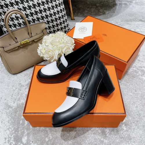 High Quality Luxury Hermes Dauphine Mid Heel Mules product detail
