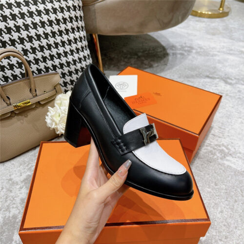 High Quality Luxury Hermes Dauphine Mid Heel Mules product detail